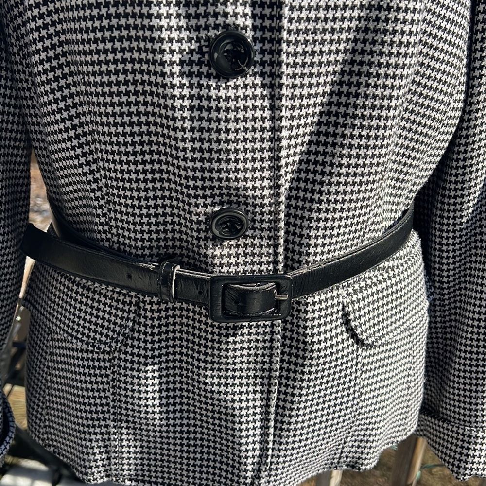 John Meyer Houndstooth Jacket Black Houndstooth B… - image 5
